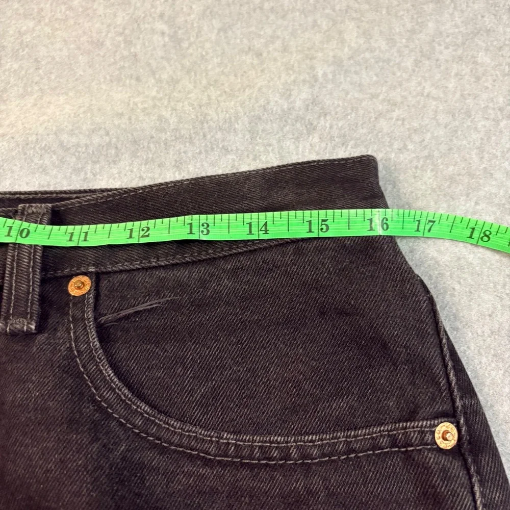 Vintage 1999 Levis 505 Solid Black Jeans No Labels Rare Button 217 Canada 32x32